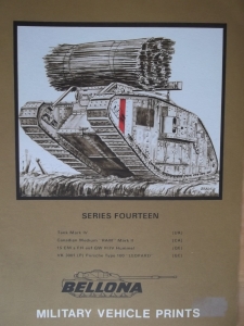 BELLONA VEHICLE PRINTS  SERIES 14 TANK Mk IV RAM HUMMEL LEOPARD